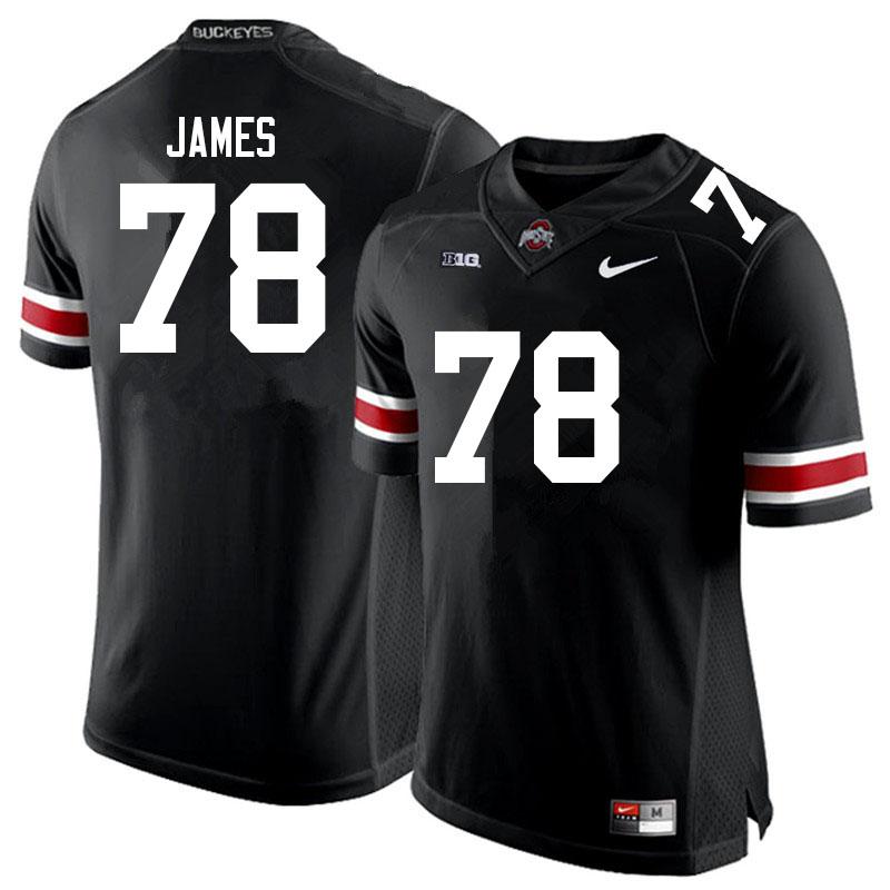 Men #78 Jakob James Ohio State Buckeyes College Football Jerseys Sale-Black